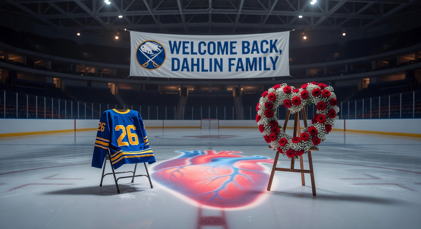 Buffalo Sabres fans welcome fiancée of captain Rasmus Dahlin at first game since heart transplant