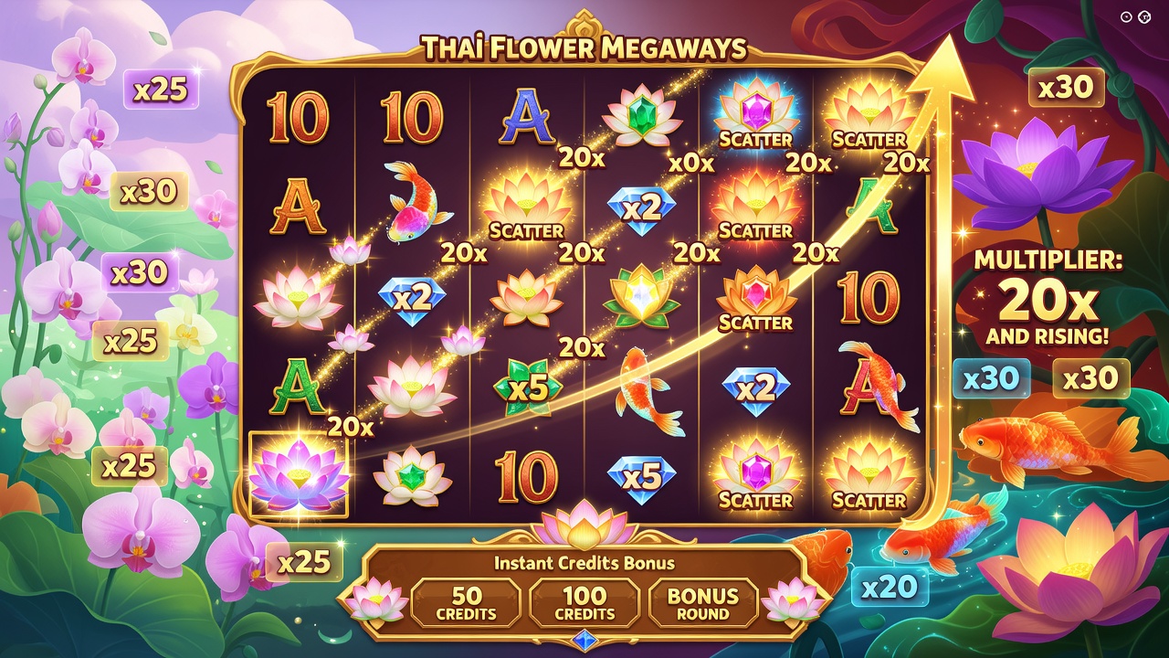 Thai Flower Megaways Slot Review: Strategy, Free Spins, Bonus Features and Demo Play